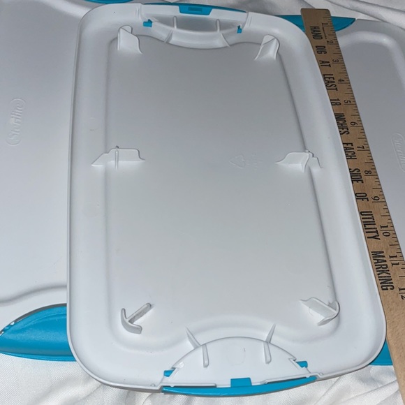 Lot of 3- 13”x 8.5” Sterilite Replacement Lids w/ Snap Lock Ends - Picture 2 of 2